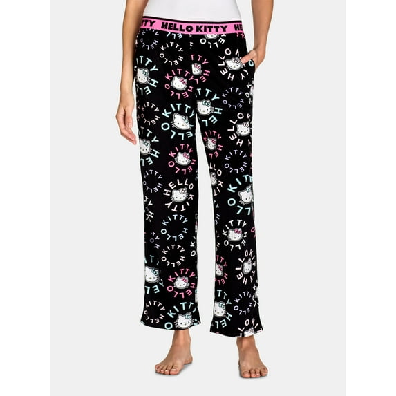 Hello Kitty Women's Velour Sleep Pants, Sizes XS-3X