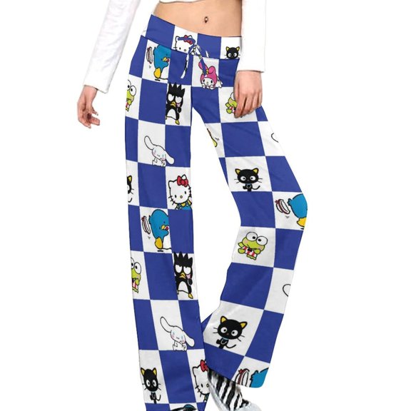 Hello Kitty Women's Wide Leg Yoga Pant Comfy Loose Sweatpants High Waist Lounge Casual Athletic Pant Workout Joggers Pant