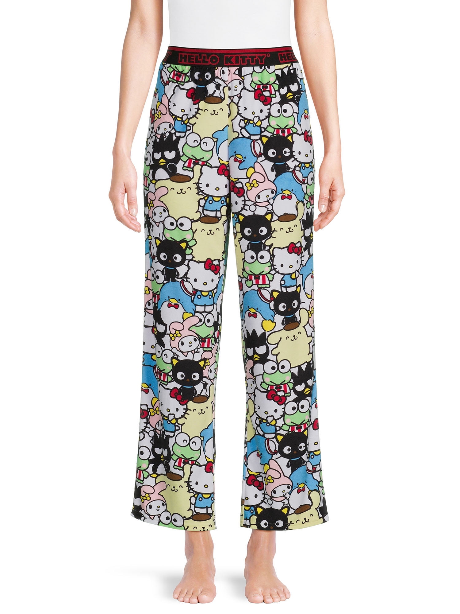 Hello Kitty Women's and Women's Plus Size Plush Sleep Pants, Sizes