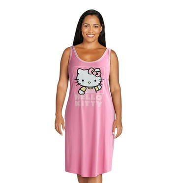 Hello Kitty Women’s and Women’s Plus Sleep Tank Dress, Sizes XS-3X