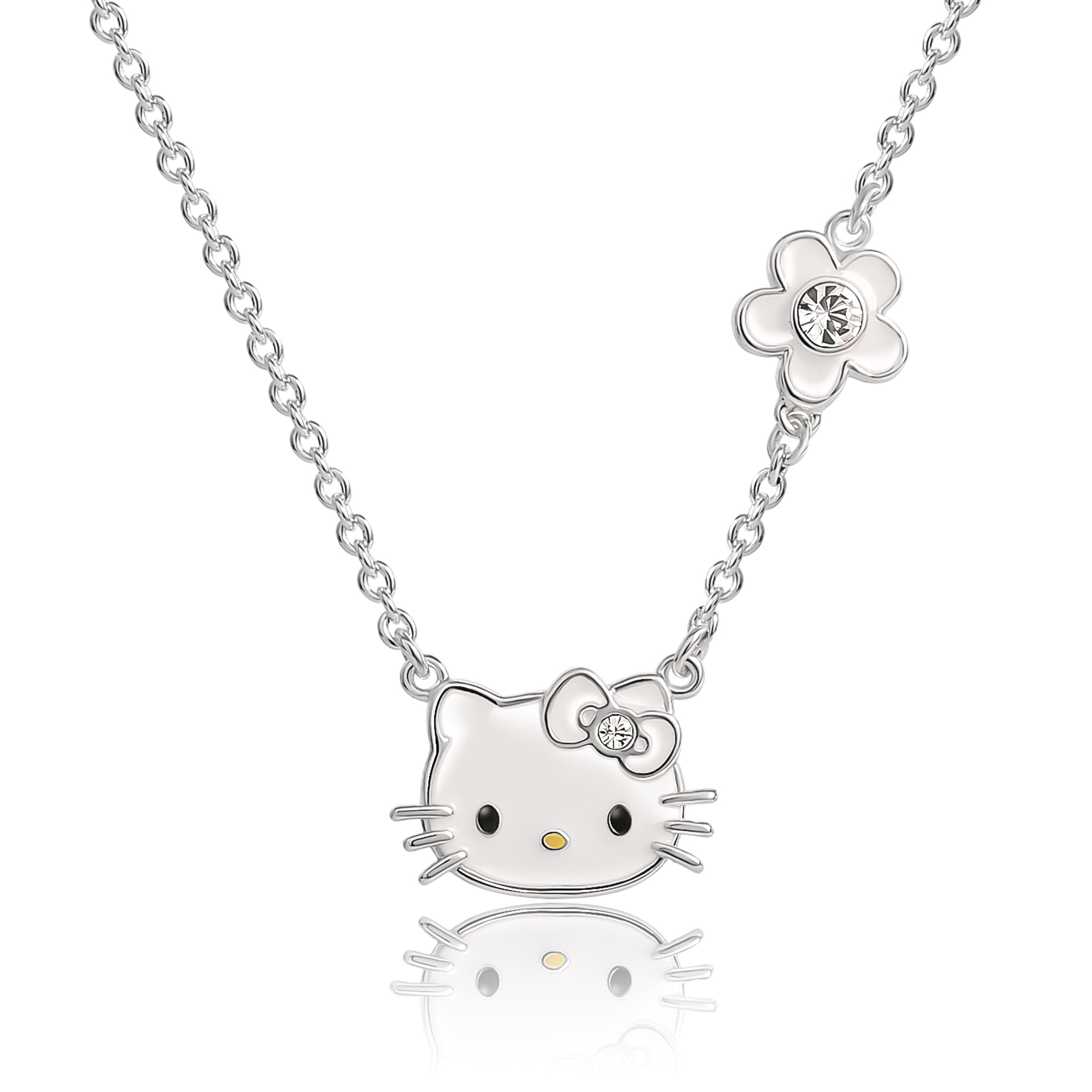 Hello Kitty Necklace The Beating Heart Diamond Pendant Kawaii Anime Cat  Head Princess Necklace Holiday Birthday Gift - AliExpress