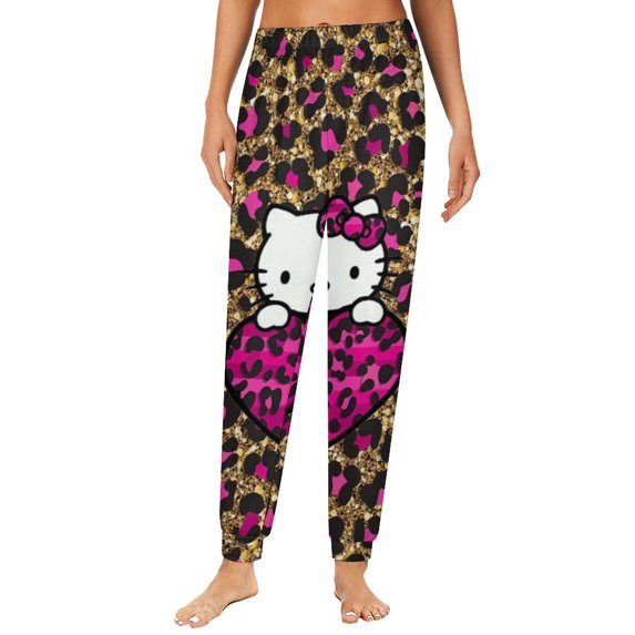 Hello Kitty Womens Comfy Pajama PJ Pants Lounge Pants Sleepwear Drawstring PJ Bottoms Pants