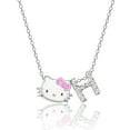 thumbnail image 1 of Hello Kitty Womens Enamel Hello Kitty and Sliding Pave Initial Necklace - Letter H, 1 of 5