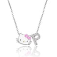 thumbnail image 1 of Hello Kitty Womens Enamel Hello Kitty and Sliding Pave Initial Necklace - Letter P, 1 of 5