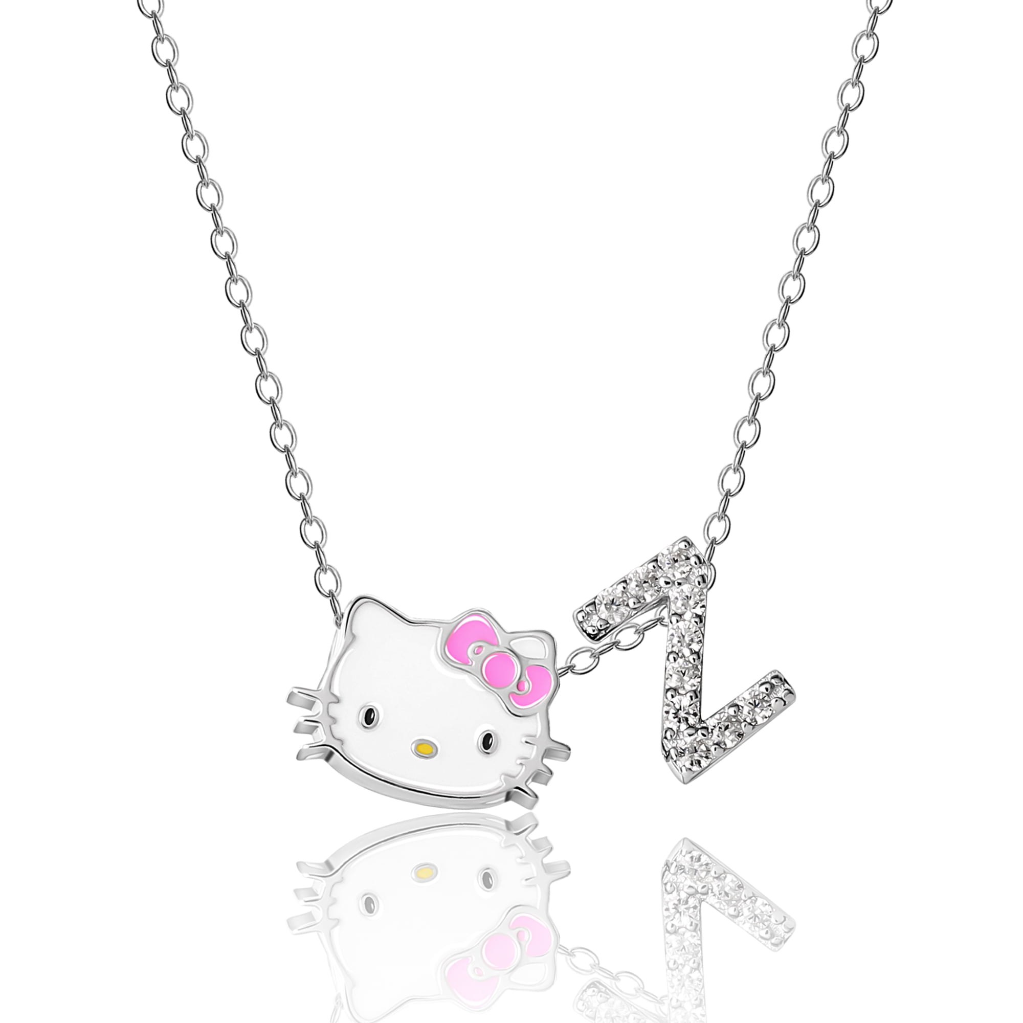 Hello Kitty Womens Enamel Hello Kitty and Sliding Pave