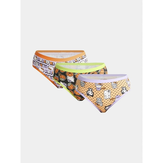 Hello Kitty Women's Halloween Hipster Panties, 3-Pack, Sizes S-XXL