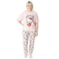 thumbnail image 1 of Hello Kitty Womens Pink Short Sleeve Long Leg Pyjama Set, 1 of 5