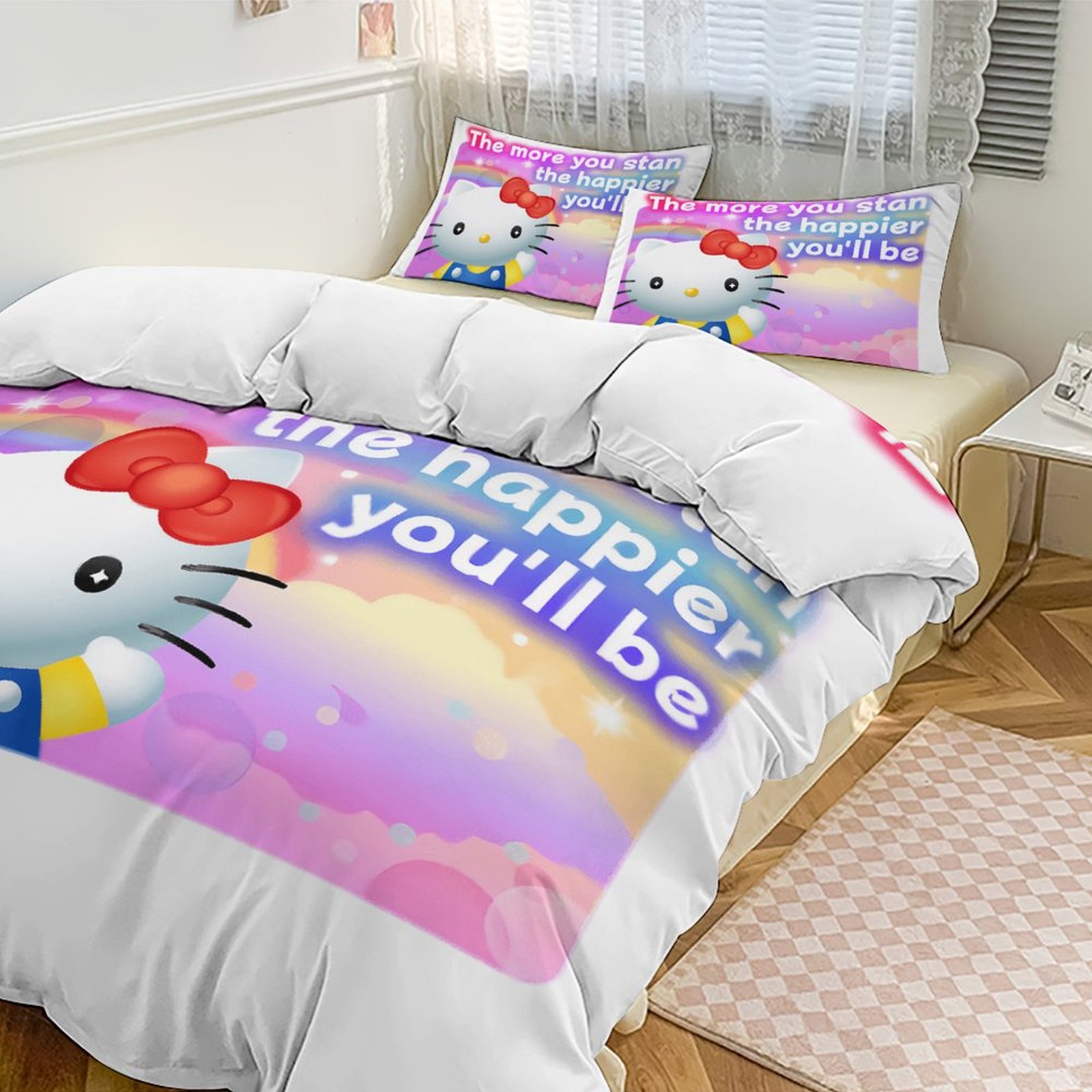 Hello Kitty Y2K Kids Twin Bed in a Bag, Comforter and Sheets,Cartoon DreamWorks King - Walmart.com