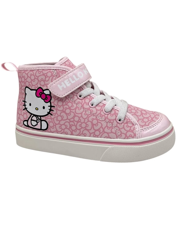 Youth Girls High Top Slip-on Sneaker Size 3Y Pink-White Lightweight
