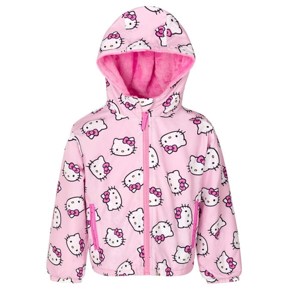 Hello Kitty Zip Up Windbreaker Jacket Little Kid to Big Kid