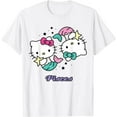 thumbnail image 1 of Hello Kitty Zodiac Pisces T-Shirt, Cute Tee For Men Women Cat Lovers, White Color, Size S, 1 of 2