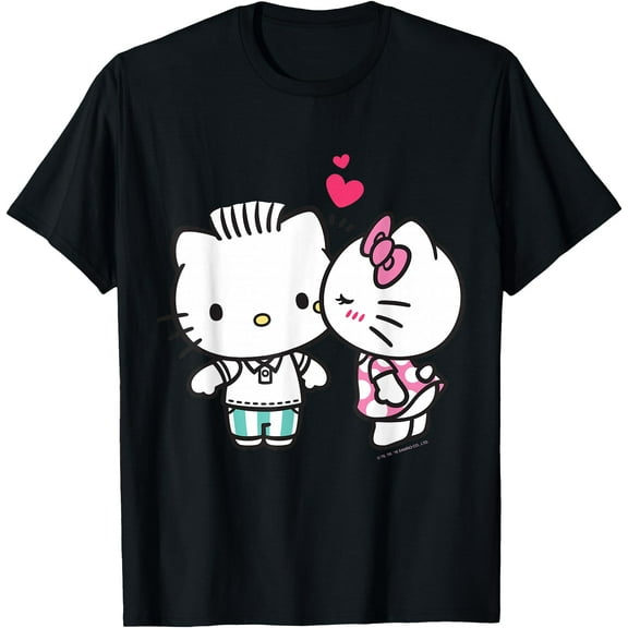 Hello Kitty and Dear Daniel Valentine DTG Print Unisex T-Shirt