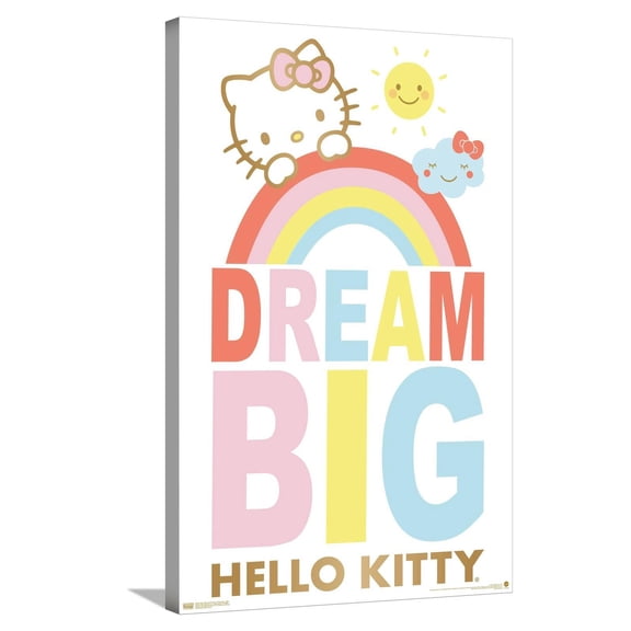 Hello Kitty and Friends: 19 Rainbow - Kitty Canvas Wall Poster, 22.375" x 34"