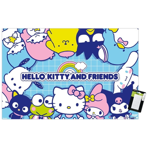 Hello Kitty and Friends: 2022 Over The Rainbow - Smiles Wall Poster, 22.375" x 34"