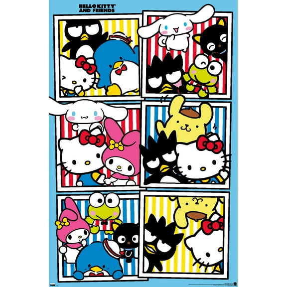 Hello Kitty and Friends: 21 Core - Group Photos Wall Poster, 14.725" x 22.375"