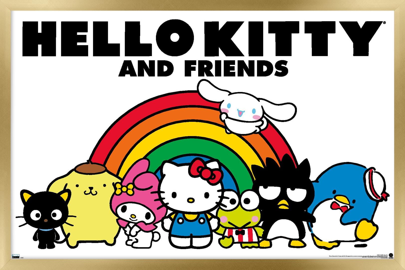 Hello Kitty and Friends: 21 Core - Group Rainbow Wall Poster