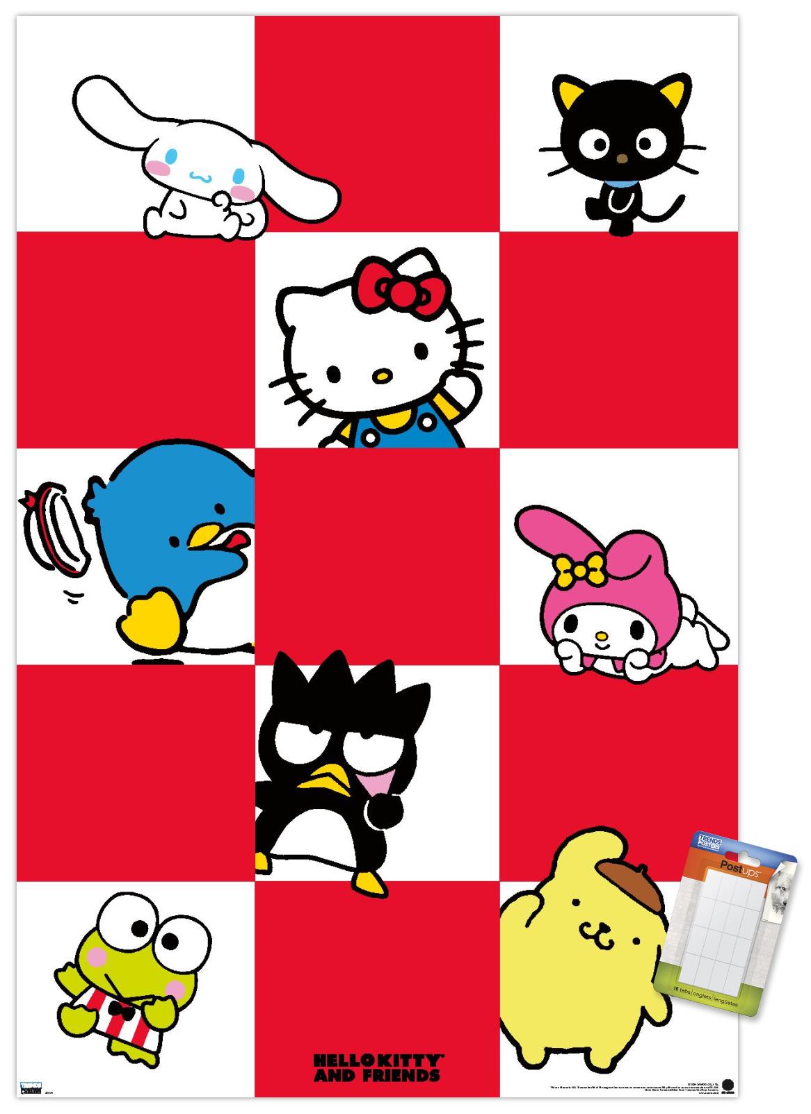 Hello Kitty and Friends: 21 Core - Group Squares Wall Poster with