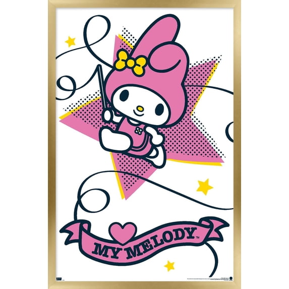 Hello Kitty and Friends: 21 Sports - My Melody Rhythmic Gymnastics Wall Poster, 14.725" x 22.375" Framed