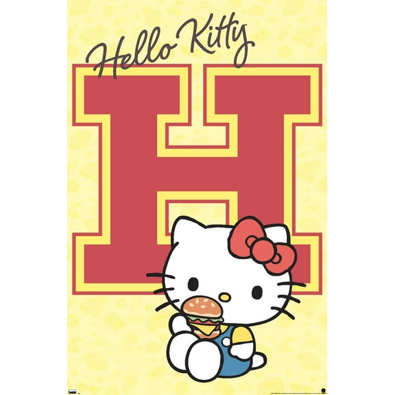 Hello Kitty and Friends: 24 College Letter - Hello Kitty Wall Poster, 22.375" x 34"