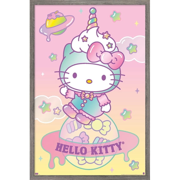 Hello Kitty and Friends: 24 Dreamland - Hello Kitty Wall Poster, 14.725" x 22.375" Framed