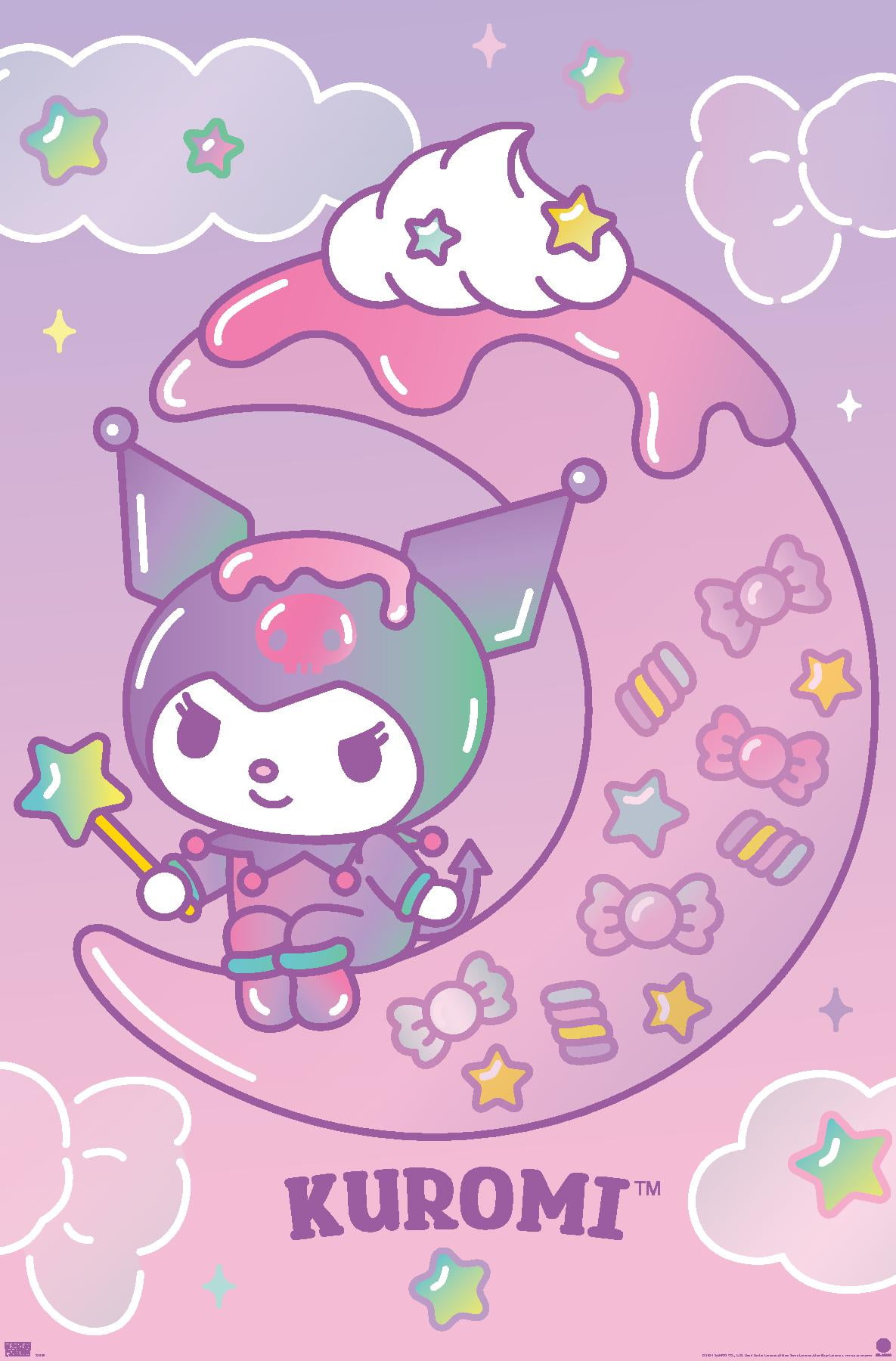 Hello Kitty and Friends: 24 Dreamland - Kuromi Wall Poster with Magnetic  Frame, 22.375\, image size:1185x1800
