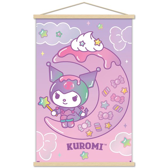 Hello Kitty and Friends: 24 Dreamland - Kuromi Wall Poster with Magnetic Frame, 22.375" x 34"