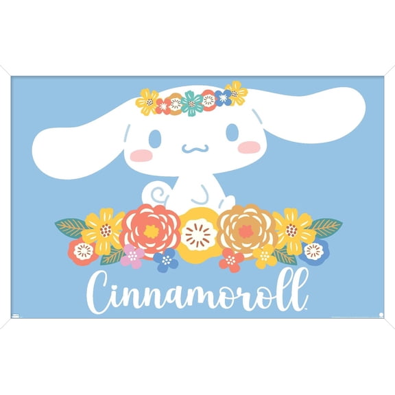Hello Kitty and Friends: 24 Flowers - Cinnamoroll Wall Poster, 14.725" x 22.375" Framed