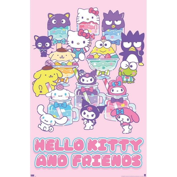 Hello Kitty and Friends: 24 Summer Fresh - Group Wall Poster, 22.375" x 34"