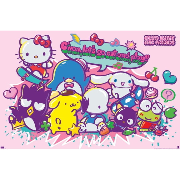 Hello Kitty and Friends: 24 Tokyo Skate Group Play Wall Poster, 22.375" x 34"