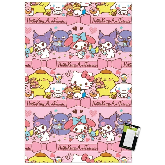 Hello Kitty and Friends: 25 Snack Time - Collage Wall Poster, 22.375" x 34"