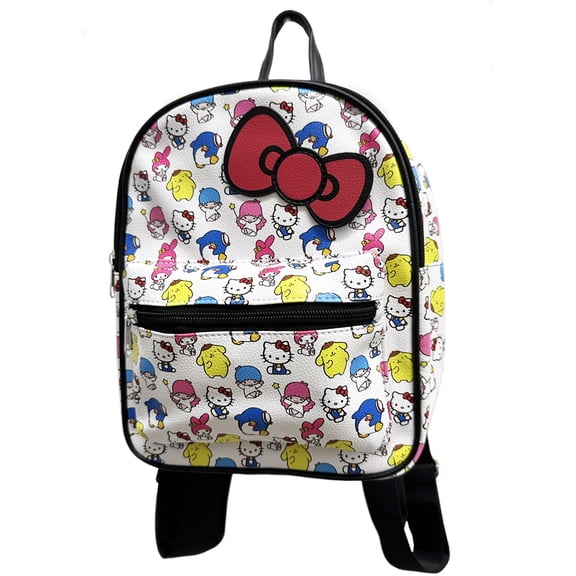 Hello Kitty and Friends All Over Print 10" Faux Leather Mini Backpack