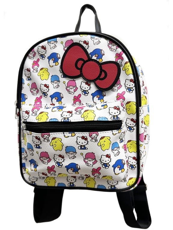 Hello Kitty and Friends All Over Print 10" Faux Leather Mini Backpack
