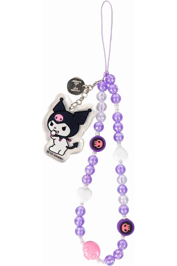 Hello Kitty and Friends Beaded Wristlet Universal Phone Charm Strap - Cute Wrist Chain Lanyard Aesthetic Decor for Cell Camera Keys AirPods Keychains
