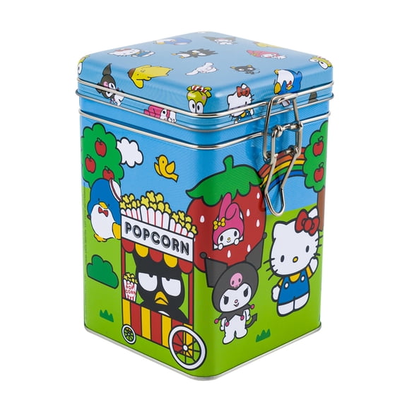 Hello Kitty and Friends Blue and Green Rectangular Lock Top Canister, 97364