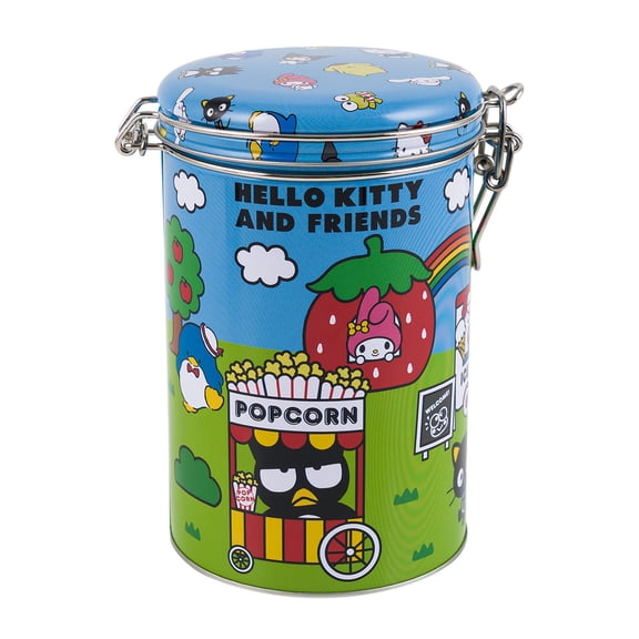 Hello Kitty and Friends Blue and Green Round Lock Top Canister, 97356