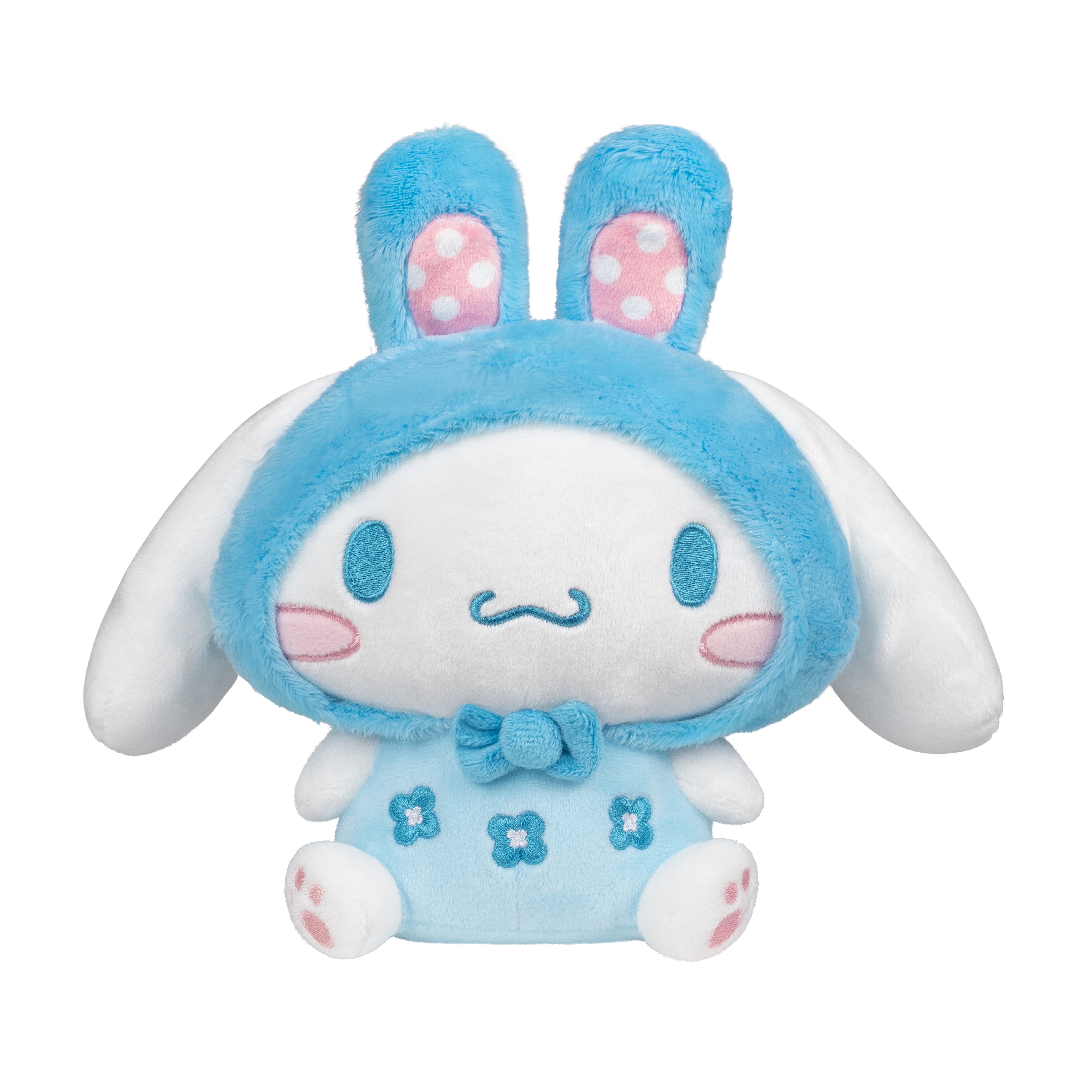 Hello Kitty & Friends 8” Cinnamoroll in Blue Bunny Outfit - Easter Plush Toy