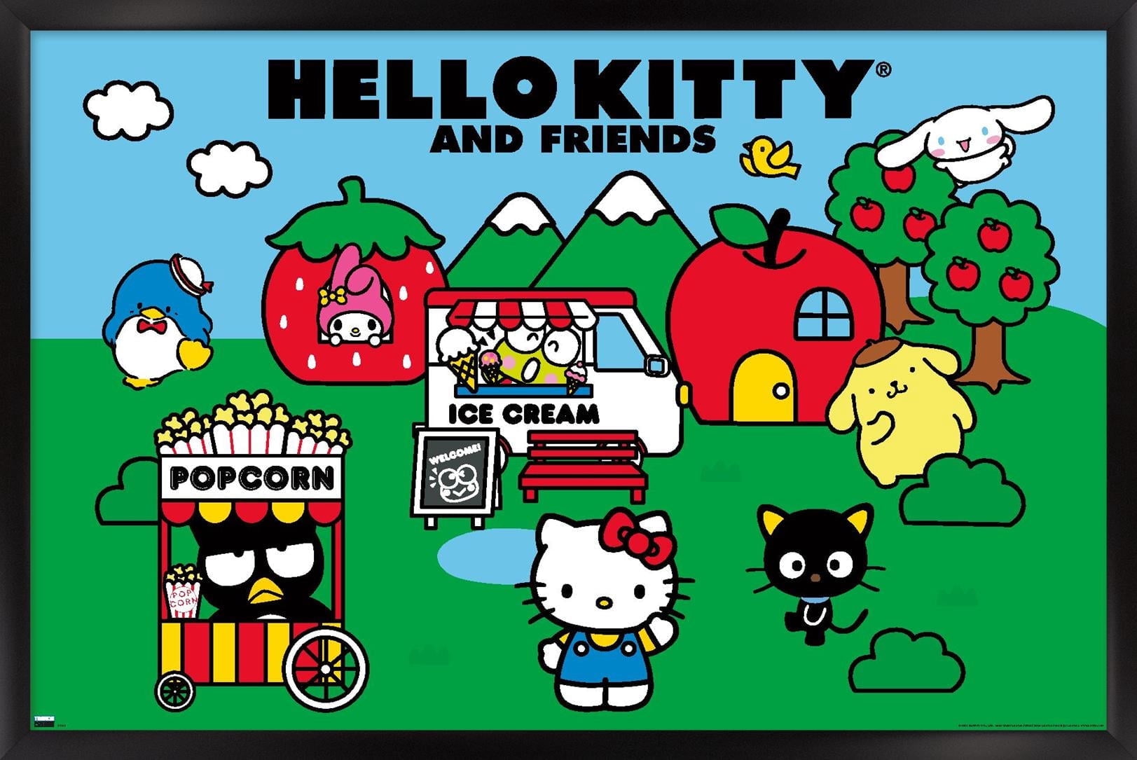 Hello Kitty and Friends - Field Wall Poster, 14.725" x 22.375" Framed