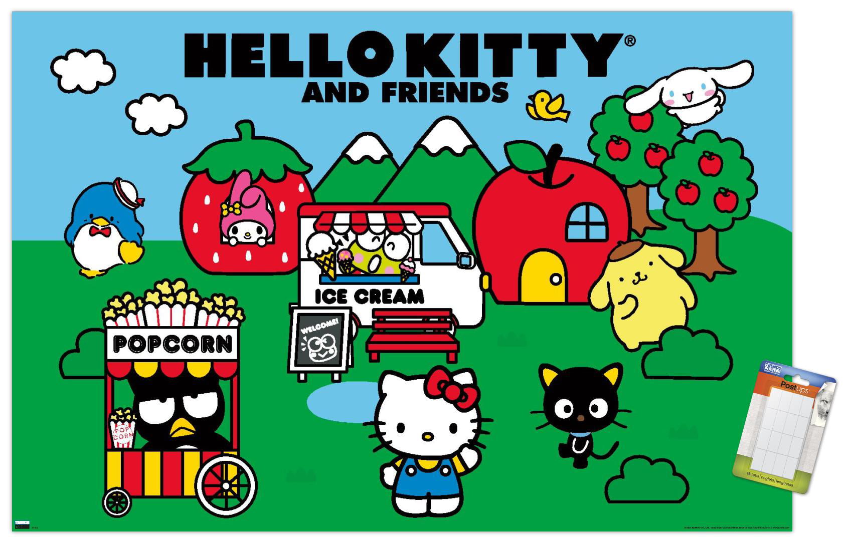 Hello Kitty and Friends - Field Wall Poster with Pushpins, 22.375 x 34 