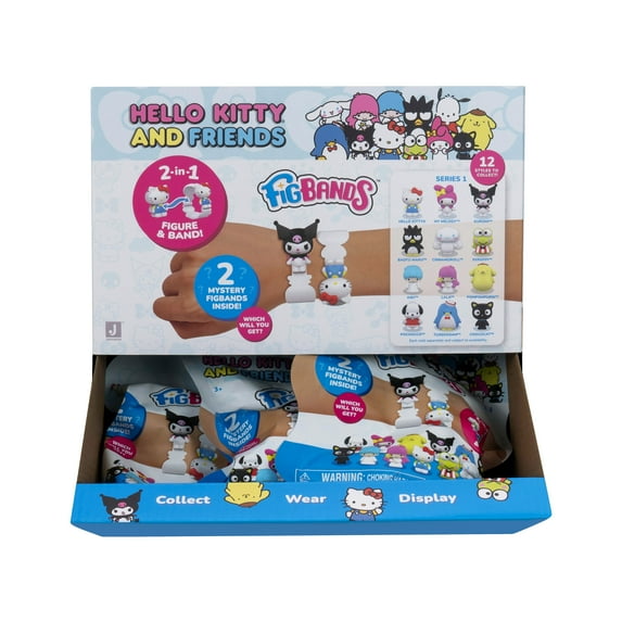 Hello Kitty and Friends FigBands - 2 Mystery FigBands Inside - 2-in-1 Figure and Band