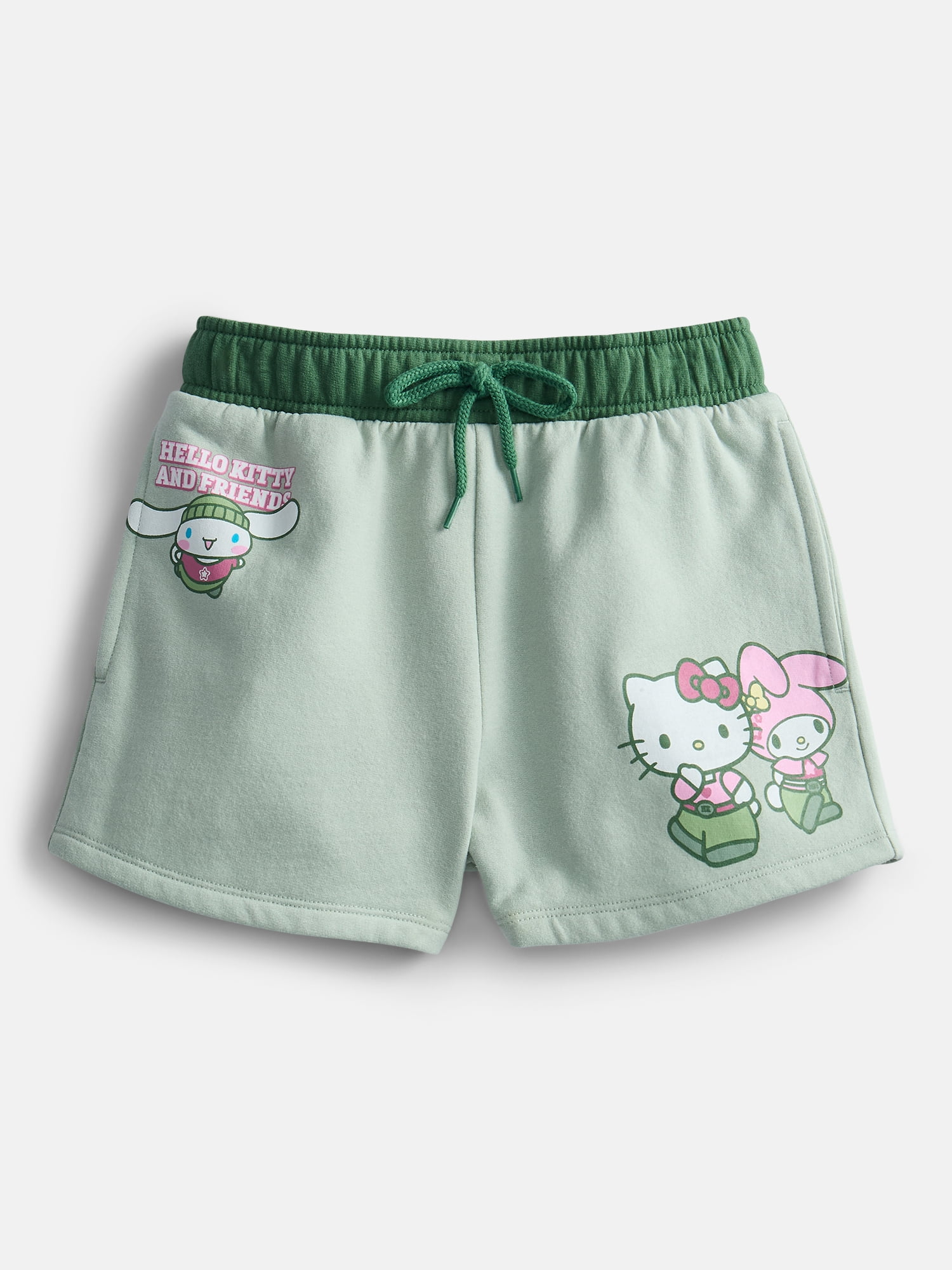 Hello Kitty and Friends Girls Graphic Fleece Shorts, Sizes 4-16