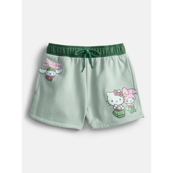 Hello Kitty and Friends Girls Graphic Fleece Shorts, Sizes 4-16