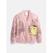 Hello Kitty and Friends Girls Graphic Cardigan with Long Sleeves, Sizes 4-16