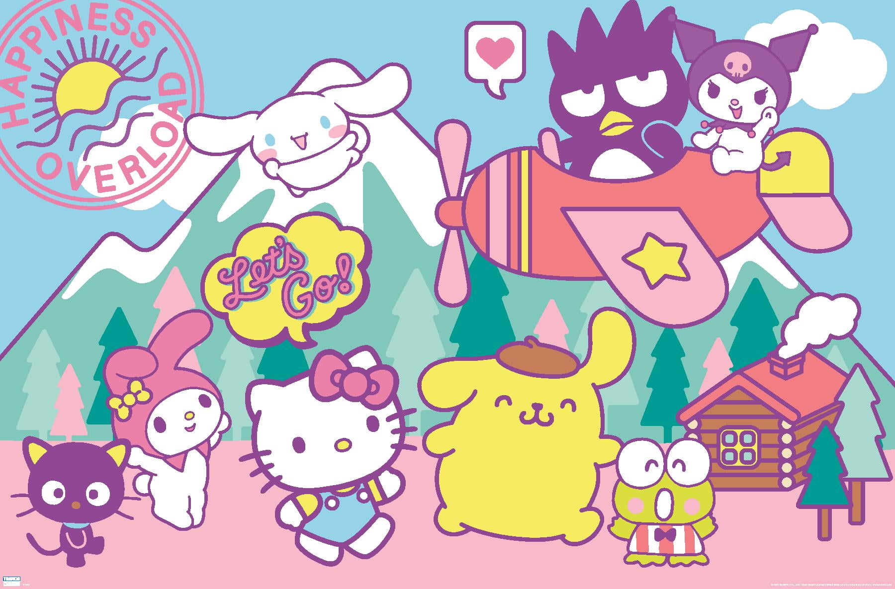 Hello Kitty and Friends - Happiness Overload Wall Poster with Push