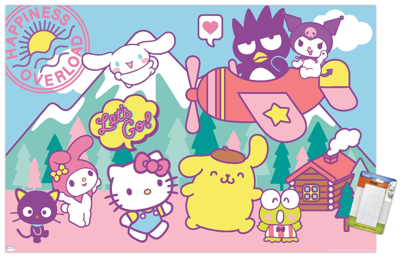Hello Kitty and Friends - Happiness Overload Wall Poster with Push