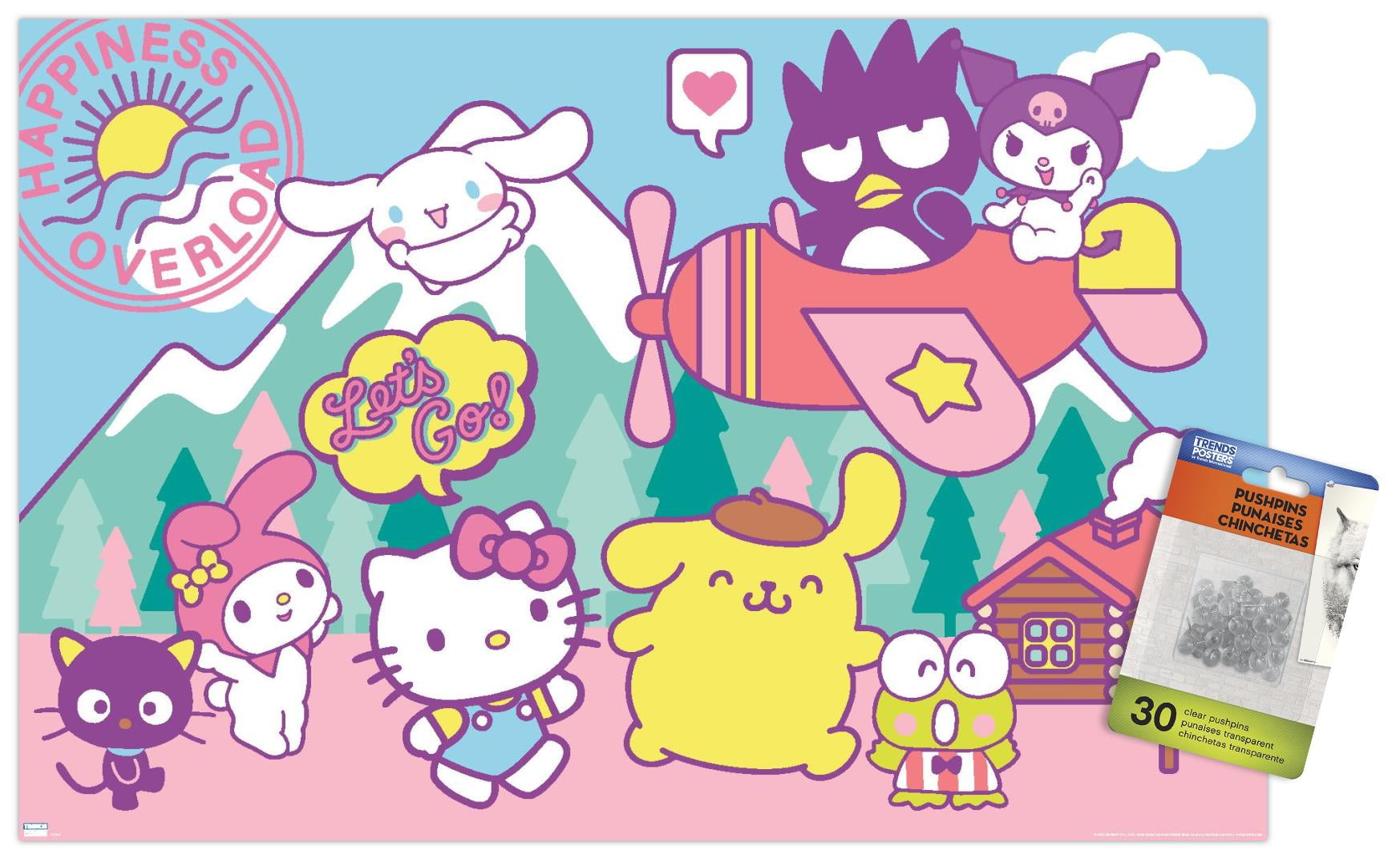 Hello Kitty and Friends - Happiness Overload Wall Poster, 22.375