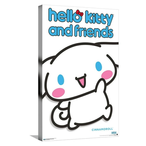Hello Kitty and Friends: Hello - Cinnamoroll Feature Series Canvas Wall Poster, 14.725" x 22.375"