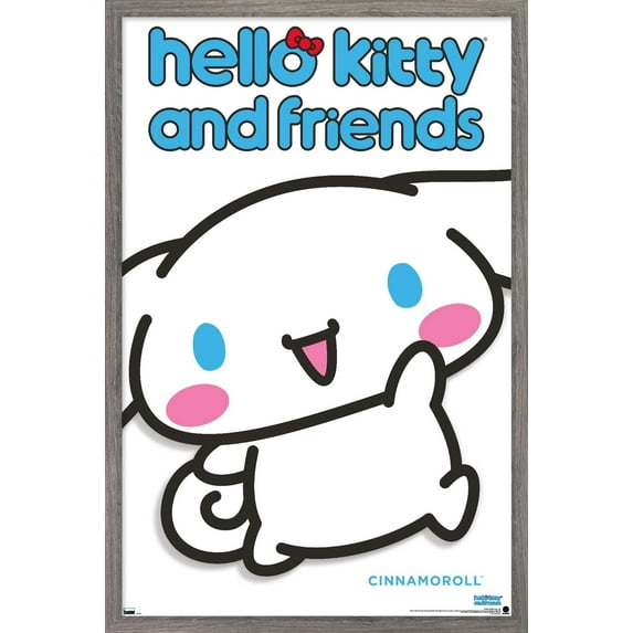 Hello Kitty and Friends: Hello - Cinnamoroll Feature Series Wall Poster, 14.725" x 22.375" Framed