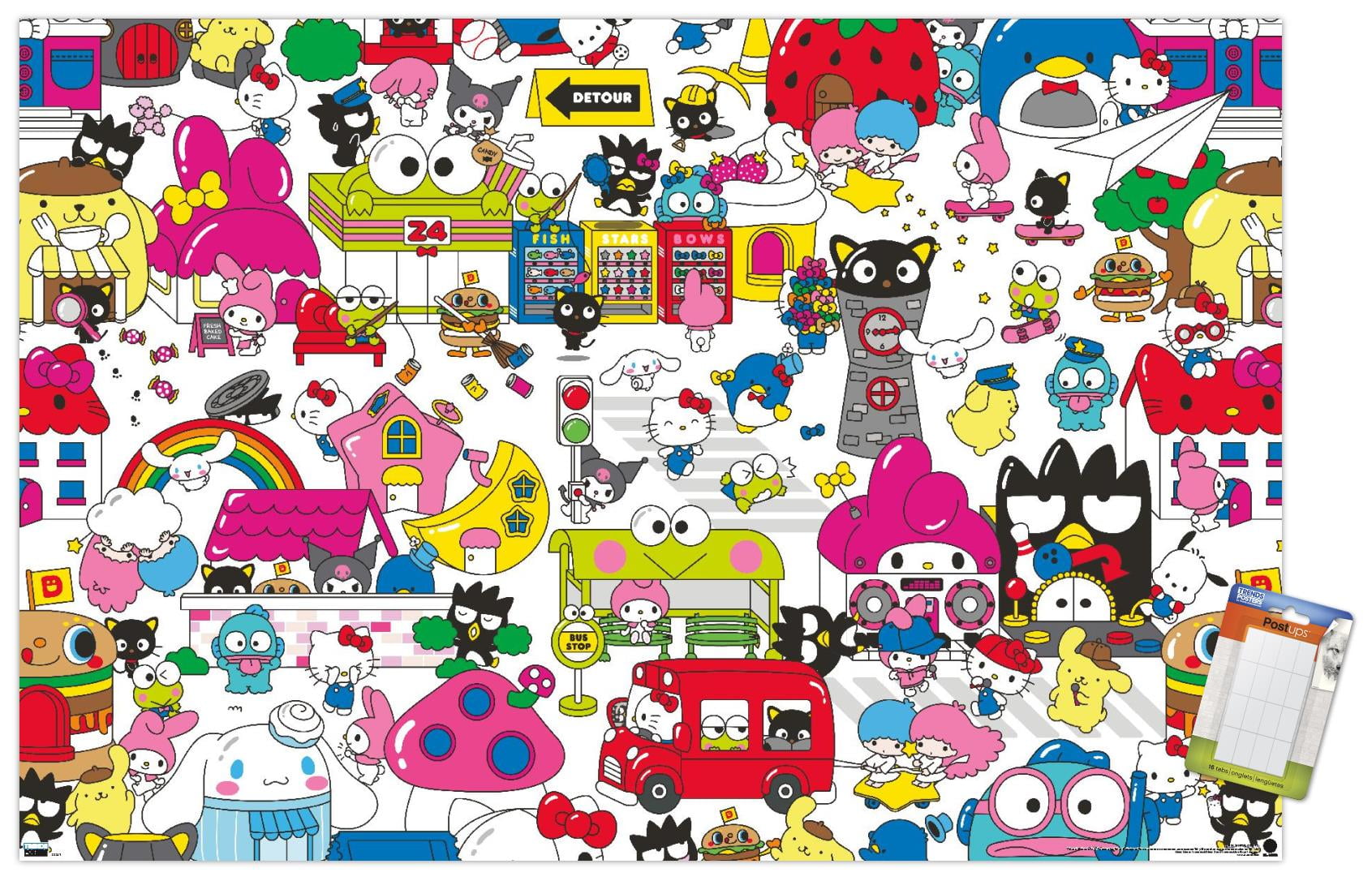 Hello Kitty and Friends: Hello - Group Wall Poster with Push Pins