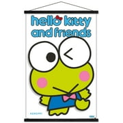Hello Kitty and Friends: Hello - Keroppi Feature Series Wall Poster with Magnetic Frame, 22.375" x 34"