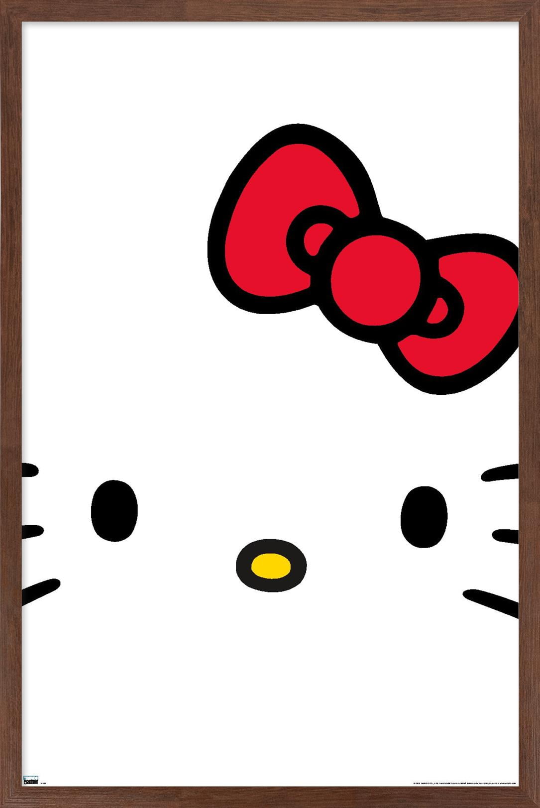 Hello Kitty - Happy Wall Poster, 22.375 x 34, Framed 